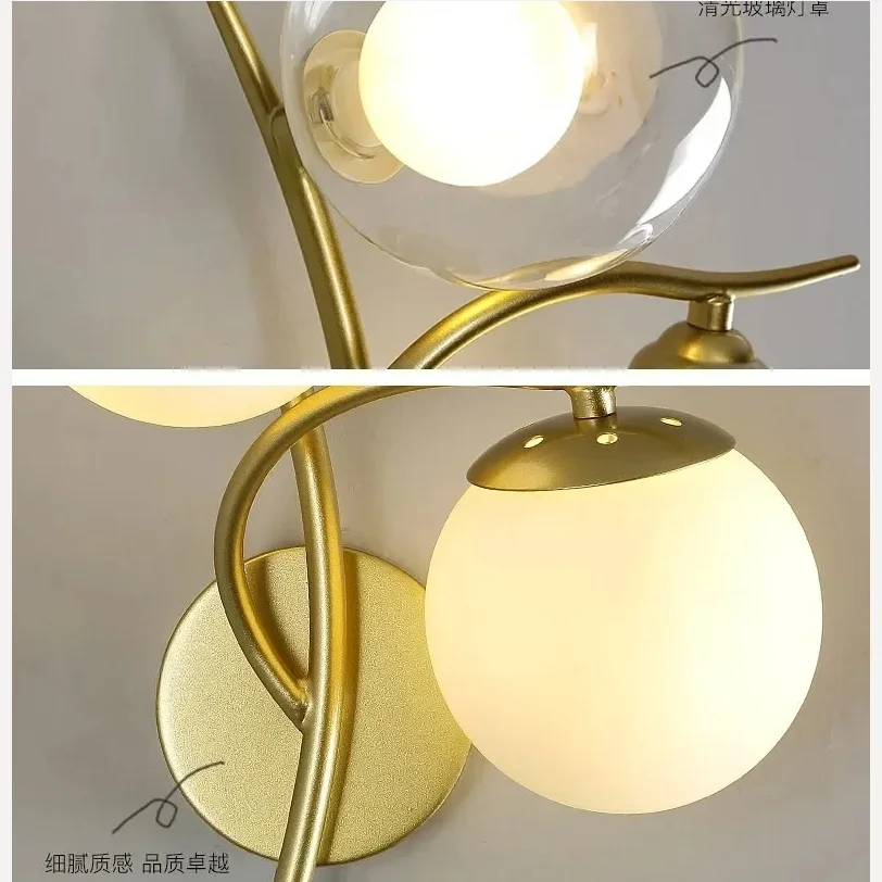 Nordic bedside lamp aisle Irregular 3/5000 Creative wrought iron glass ball personality corridor creative room wall lamp
Nordic bedside lamp aisle Irregular 3/5000 Creative wrought iron glass ball personality corridor creative room wall lamp