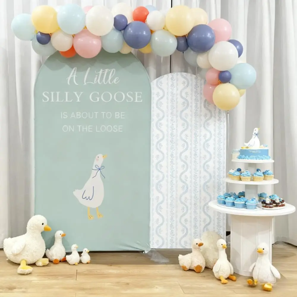2-х предметный арочный фон для одного глупого гуся, вечеринки по случаю дня рождения, тематические украшения в виде гуся, фон для фотобудки для первого дня рождения детей
2-х предметный арочный фон для одного глупого гуся, вечеринки по случаю дня рождения, тематические украшения в виде гуся, фон для фотобудки для первого дня рождения детей