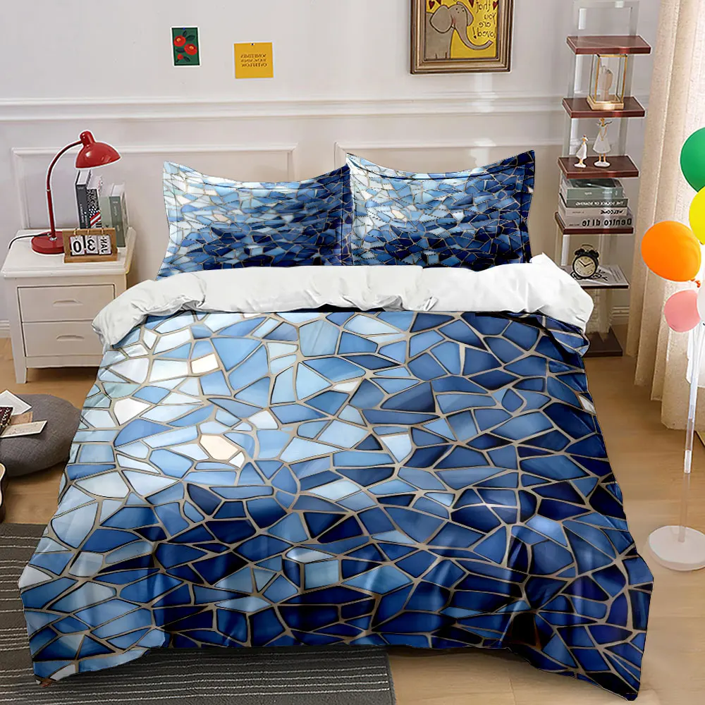 Blue Gradient Artistic Mosaic Print Soft Comfortable Duvet Cover Bedding Set Included 1*Duvet Cover 2*Pillowcases Luxury gifts
Blue Gradient Artistic Mosaic Print Soft Comfortable Duvet Cover Bedding Set Included 1*Duvet Cover 2*Pillowcases Luxury gifts
