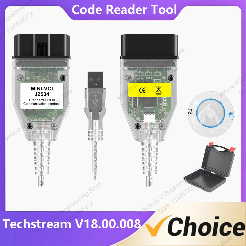 MINI V-C-I Diagnostic Programming Interface Techstream V18.00.008 Code Reader for Toy-ota/For-Lex-us Compatible with SAEJ2534
MINI V-C-I Diagnostic Programming Interface Techstream V18.00.008 Code Reader for Toy-ota/For-Lex-us Compatible with SAEJ2534