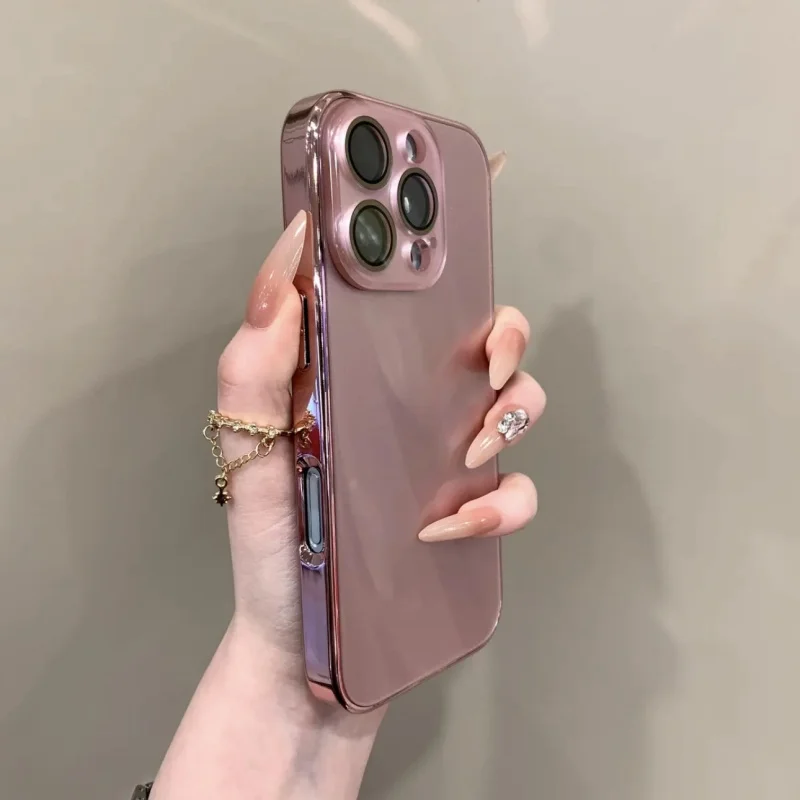 Rose Gold Plated Glass Phone Case for 15Promax Full Cover Anti-Fall Protection Simple Style New Popular 13 14 16 17
Rose Gold Plated Glass Phone Case for 15Promax Full Cover Anti-Fall Protection Simple Style New Popular 13 14 16 17