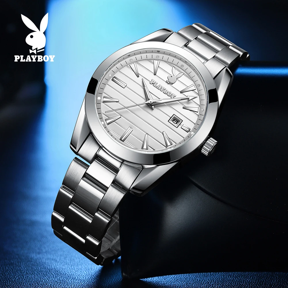 PLAYBOY Exclusive Original Man Watch 3301 Steel Strap Quartz Wristwatch Simplicity Luxury Luminous Waterproof Watches for Men
PLAYBOY Exclusive Original Man Watch 3301 Steel Strap Quartz Wristwatch Simplicity Luxury Luminous Waterproof Watches for Men