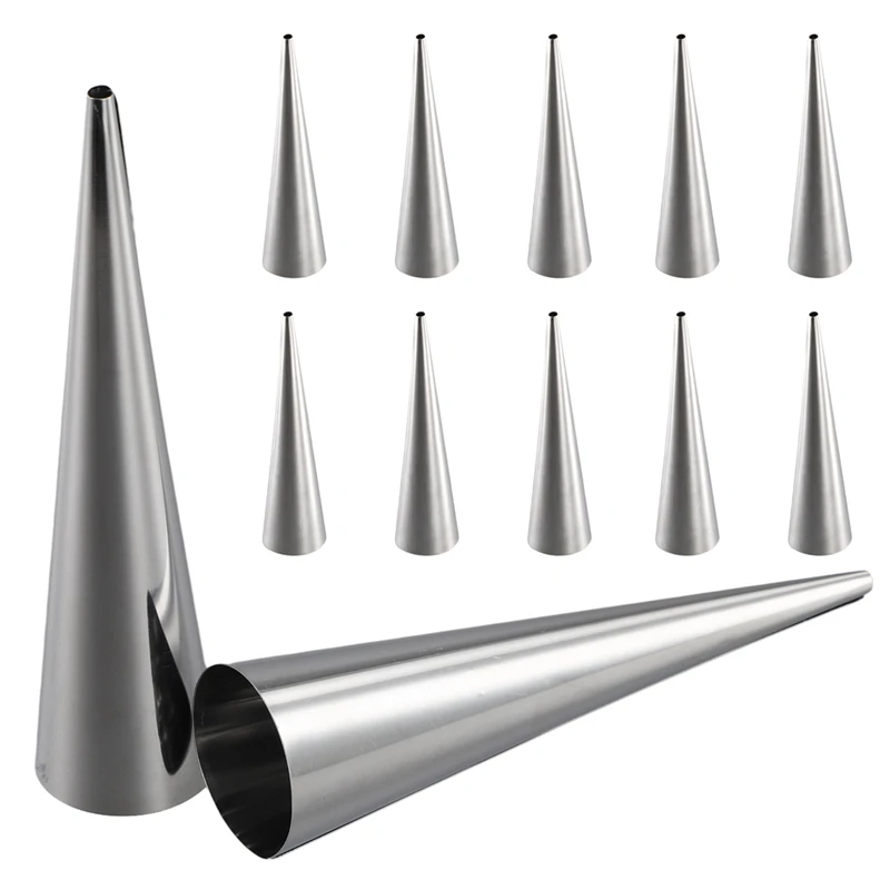 Формы для крем-хорнов, 12 шт., большие, конические, из нержавеющей стали, для выпечки, для датских конусов, круассанов
Формы для крем-хорнов, 12 шт., большие, конические, из нержавеющей стали, для выпечки, для датских конусов, круассанов