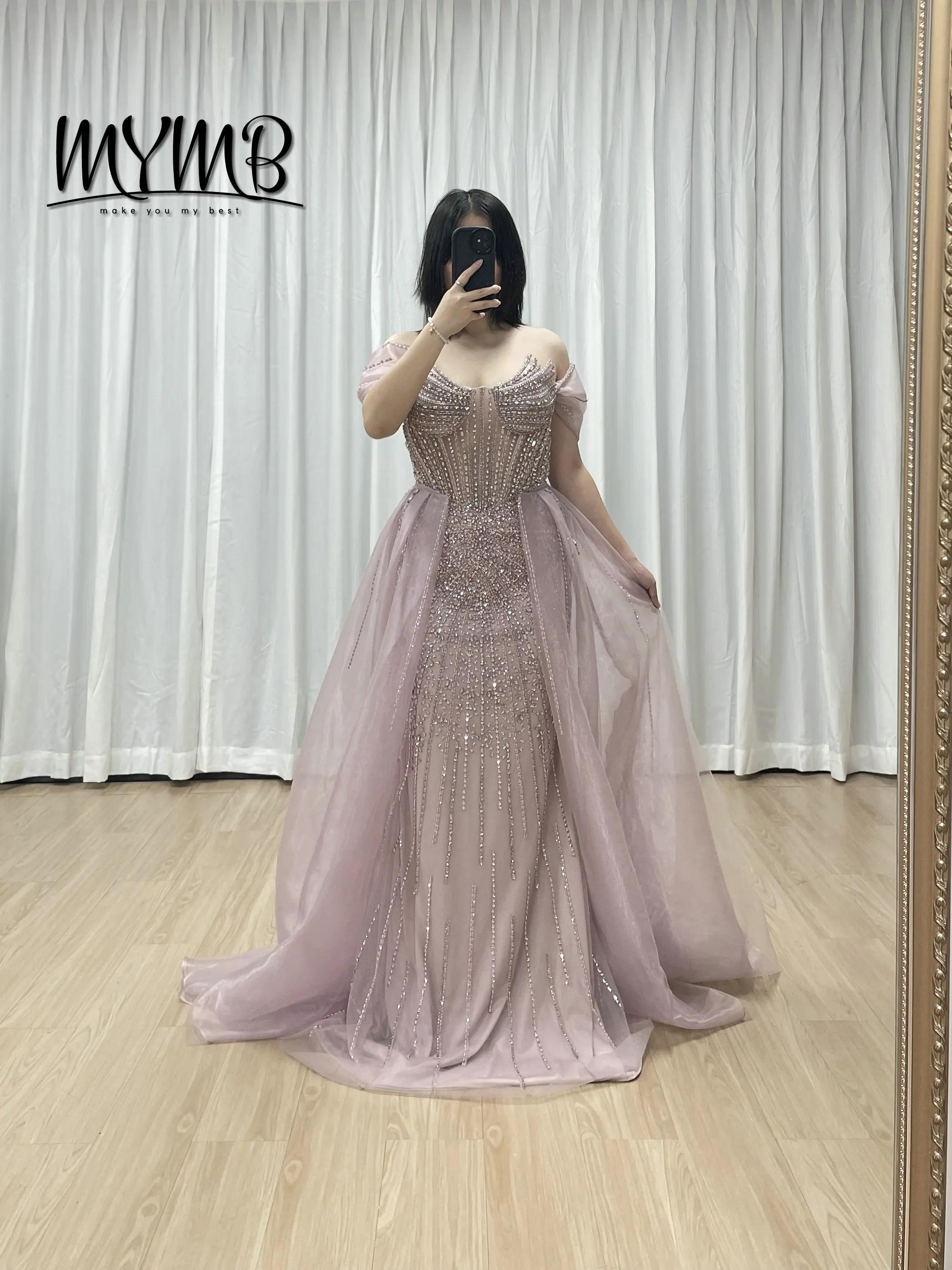 MYMB Elegant Princess Mermaid Evening Dresses With Beaded Corset Prom Dress Off Shoulder Sleeves Tulle Skirt Formal Gown MY30163
MYMB Elegant Princess Mermaid Evening Dresses With Beaded Corset Prom Dress Off Shoulder Sleeves Tulle Skirt Formal Gown MY30163