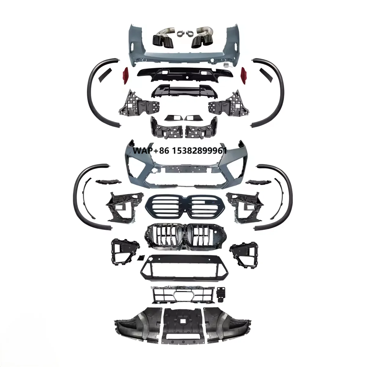 Factory Price F95 LCI X5M Style Front Bumper Rear Bumper Grille Side Skirt Tail Pipe Body Kit for X5 G05 LCI
Factory Price F95 LCI X5M Style Front Bumper Rear Bumper Grille Side Skirt Tail Pipe Body Kit for X5 G05 LCI