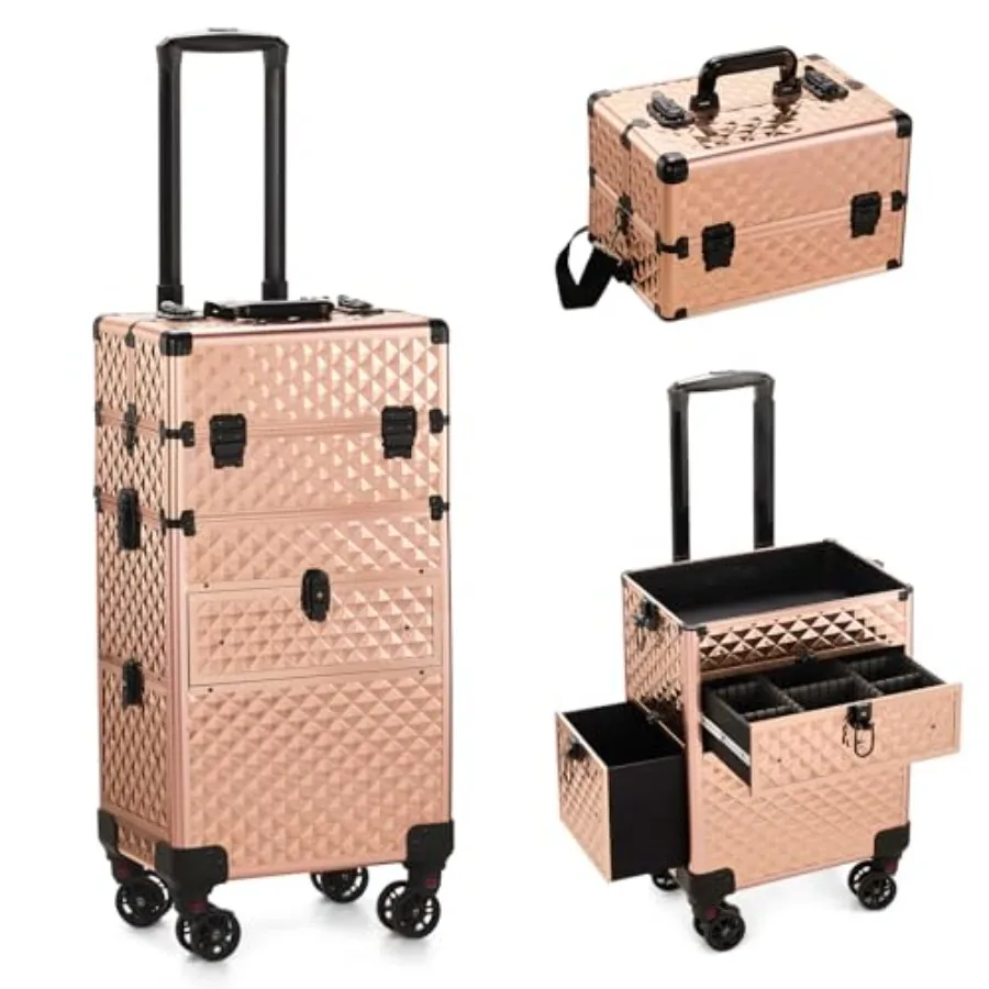 Rolling Makeup Case with Wheels 2 Drawers 3 in 1 Large Capacity Trolley Makeup Travel Case Professional Cosmetology Lockable Tr
Rolling Makeup Case with Wheels 2 Drawers 3 in 1 Large Capacity Trolley Makeup Travel Case Professional Cosmetology Lockable Tr