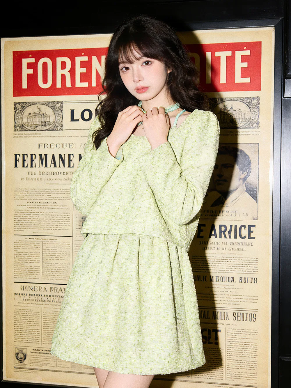 Original LASS LIZ Design Spring 2026 Green Top And Skirt Set Commute Friendly Fashionable Women's Ensemble Long Sleeve Loose Fit
Original LASS LIZ Design Spring 2026 Green Top And Skirt Set Commute Friendly Fashionable Women's Ensemble Long Sleeve Loose Fit