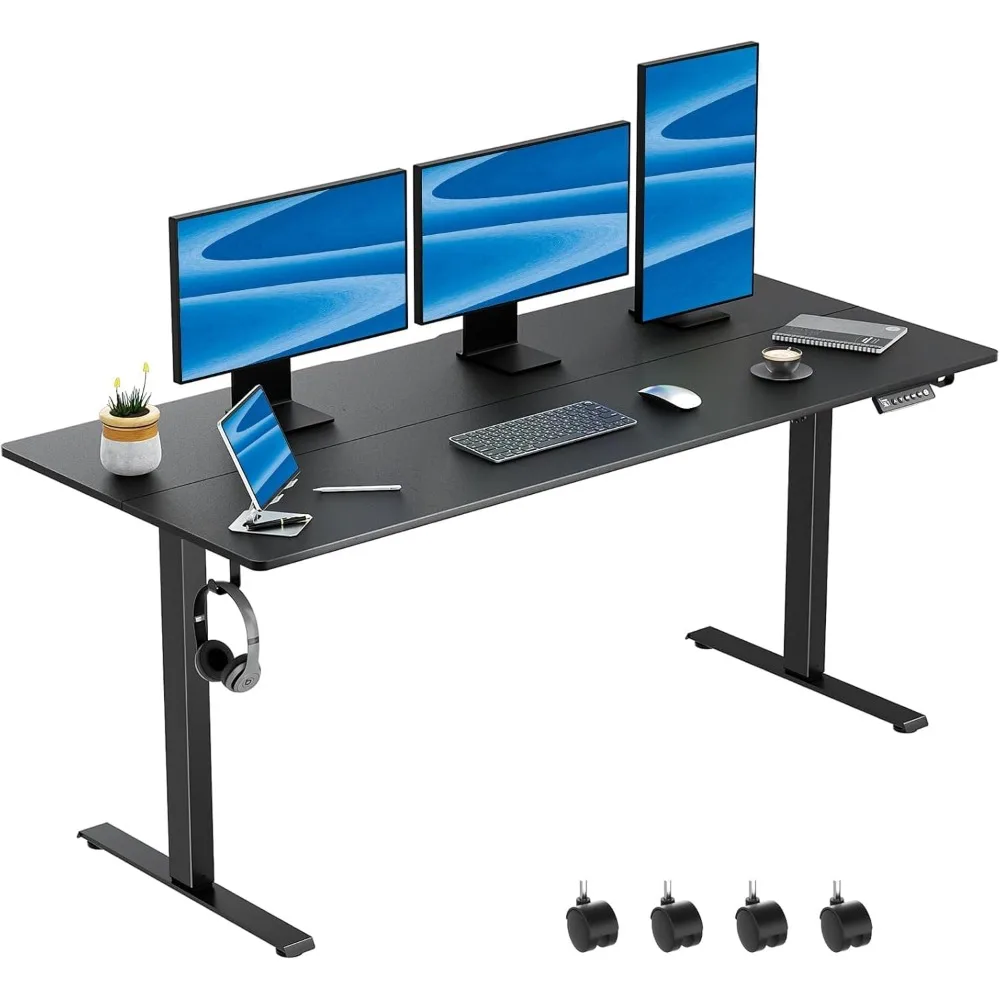 63 x 28 Inch Electric Standing Desk Adjustable Height with Wheels,Sit Stand Up Desk,Home Office,Rising Desk,Computer Workstation
63 x 28 Inch Electric Standing Desk Adjustable Height with Wheels,Sit Stand Up Desk,Home Office,Rising Desk,Computer Workstation