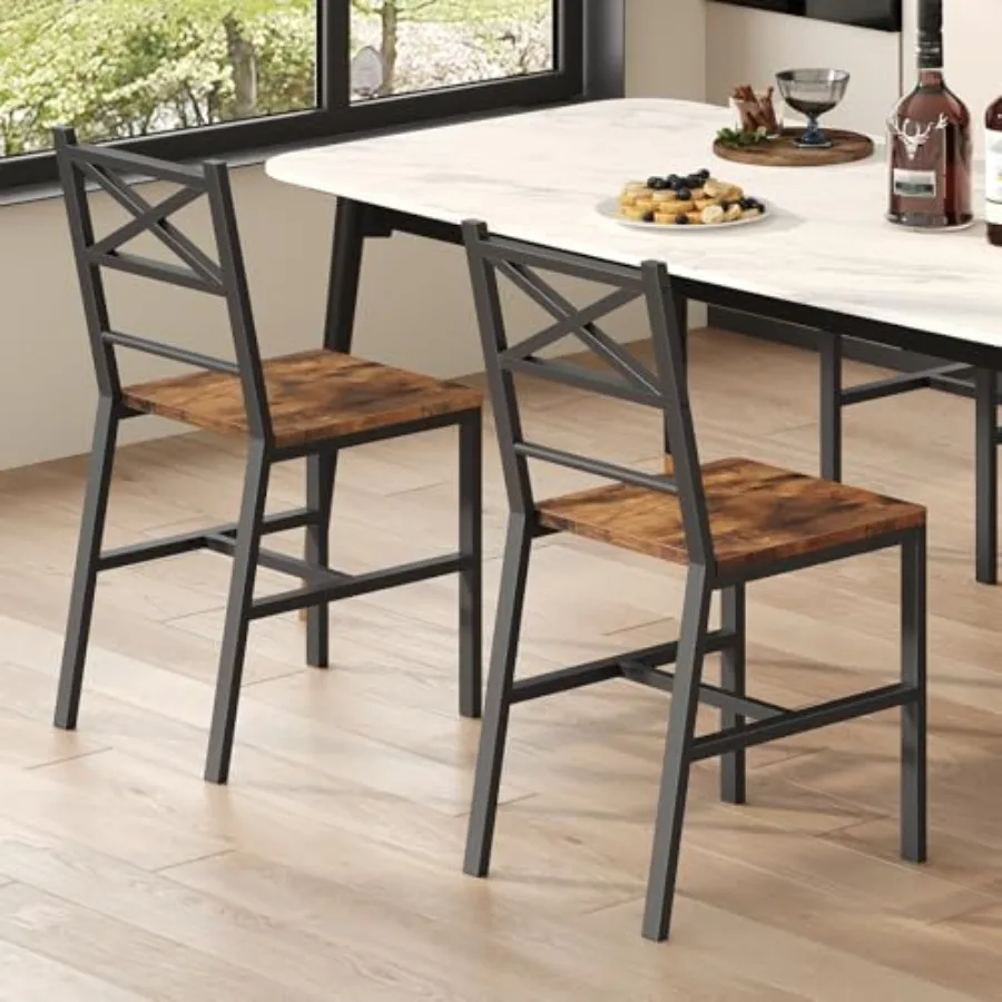 Dining Chair Set of Rustic Wooden Kitchen Chairs with Backrest Farmhouse Dining Chairs for Kitchen Industrial Style Chair with
Dining Chair Set of Rustic Wooden Kitchen Chairs with Backrest Farmhouse Dining Chairs for Kitchen Industrial Style Chair with