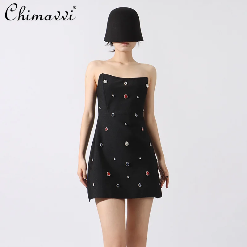 French Temperament Socialite Style Sleeveless Strapless Bandage Dresses High Waist Hip-wrapped Party Mini Dress for Women Summer
French Temperament Socialite Style Sleeveless Strapless Bandage Dresses High Waist Hip-wrapped Party Mini Dress for Women Summer