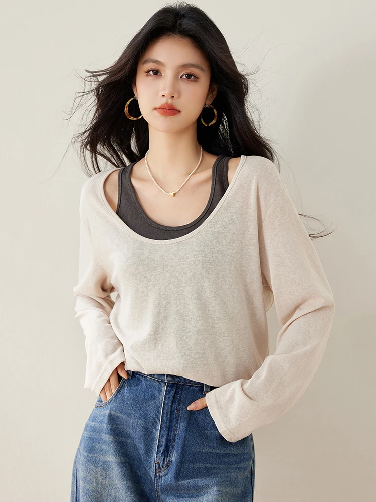 Long Sleeve T Shirt Women Spring Autumn New Solid Color Loose Casual T Shirt Streetwear Female O-Neck Tee Tops
Long Sleeve T Shirt Women Spring Autumn New Solid Color Loose Casual T Shirt Streetwear Female O-Neck Tee Tops