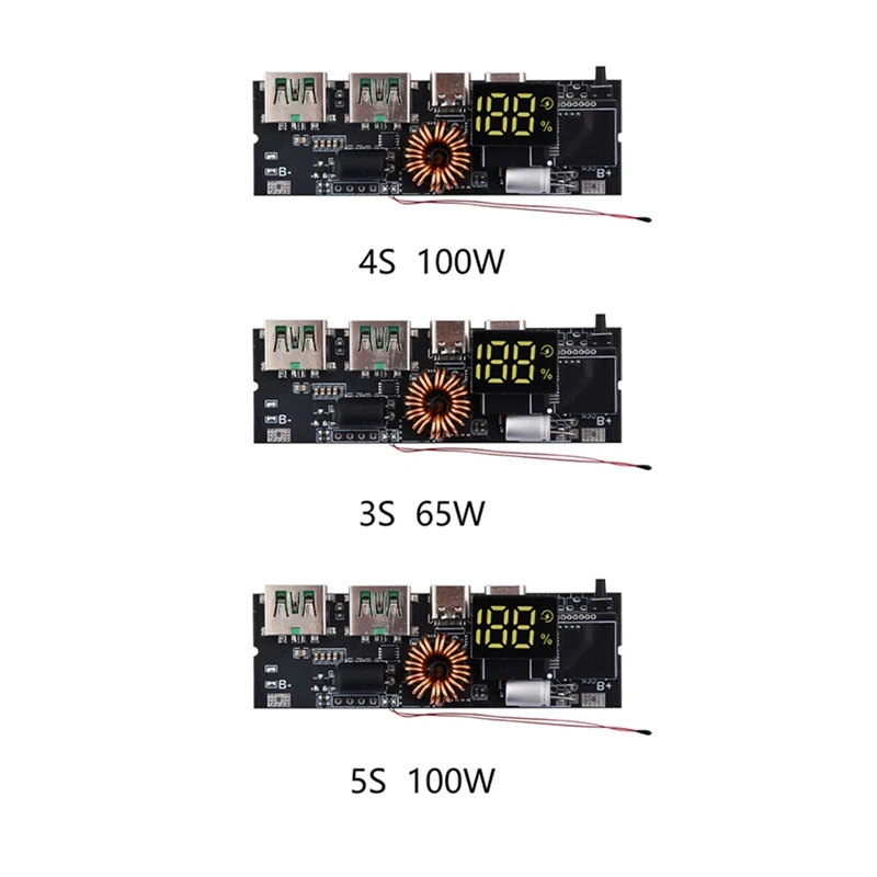 LED Dual USB PD Fast Charge 5A Type-C USB Mobile Power Bank 18650 Charging Module Temperature Protection
LED Dual USB PD Fast Charge 5A Type-C USB Mobile Power Bank 18650 Charging Module Temperature Protection