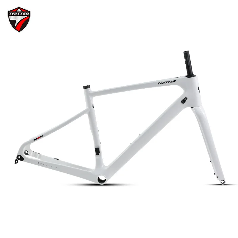 TWITTER Gravel V1 T1000 Carbon Fiber Bicycle Road Bike Frame 700x40C with Hydraulic Disc Brake New Coating 12x148mm Open Gear
TWITTER Gravel V1 T1000 Carbon Fiber Bicycle Road Bike Frame 700x40C with Hydraulic Disc Brake New Coating 12x148mm Open Gear
