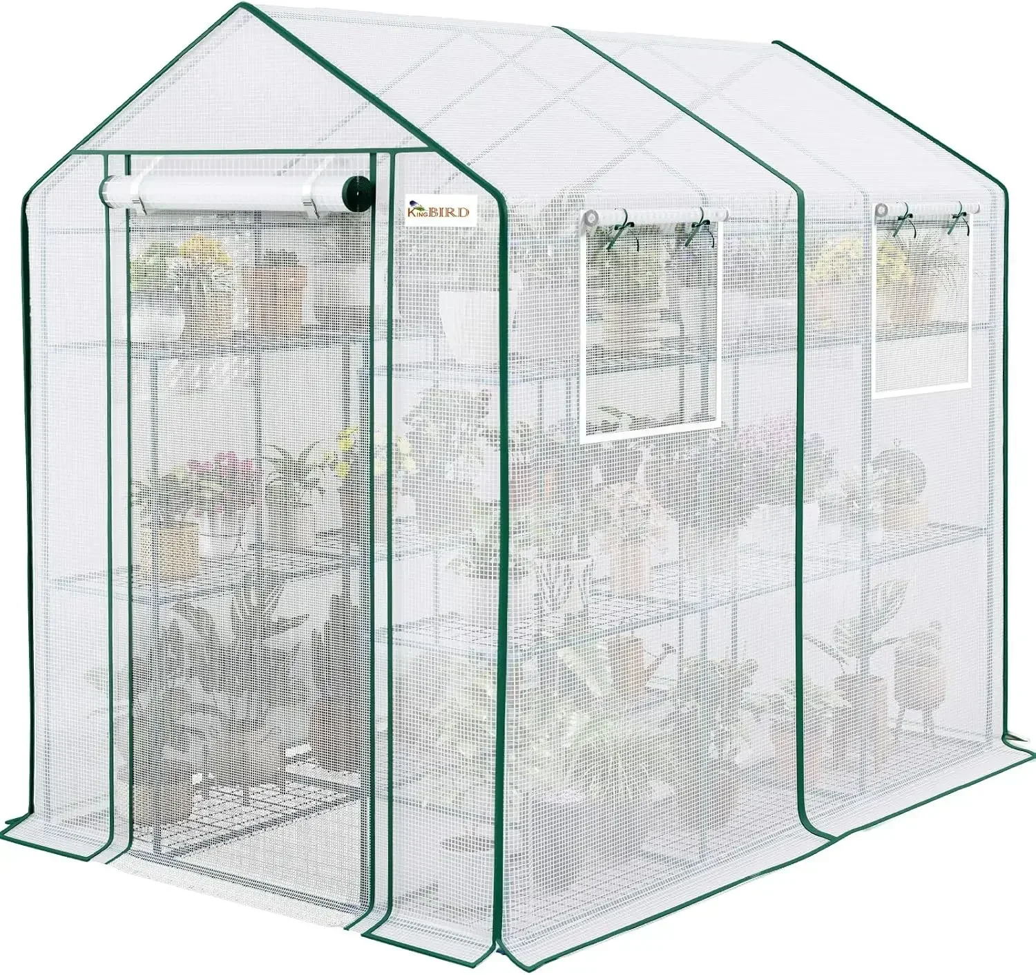 Premium Greenhouse for Outdoors, 84 x 56 x 77 Upgraded PE Cover & Steel Frame Walk in Hot House, w/ Zippered Screen Windows Mesh
Premium Greenhouse for Outdoors, 84 x 56 x 77 Upgraded PE Cover & Steel Frame Walk in Hot House, w/ Zippered Screen Windows Mesh