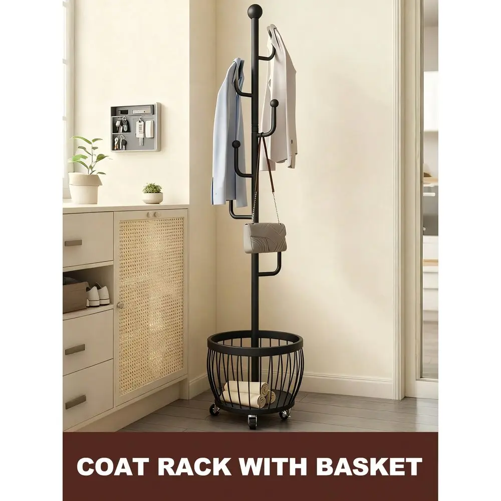Coat Rack With Storage Basket Freestanding Clothes Rack Coat Rack Stand For Hat Scarves Handbags Clothes Modern Coat Hanger
Coat Rack With Storage Basket Freestanding Clothes Rack Coat Rack Stand For Hat Scarves Handbags Clothes Modern Coat Hanger