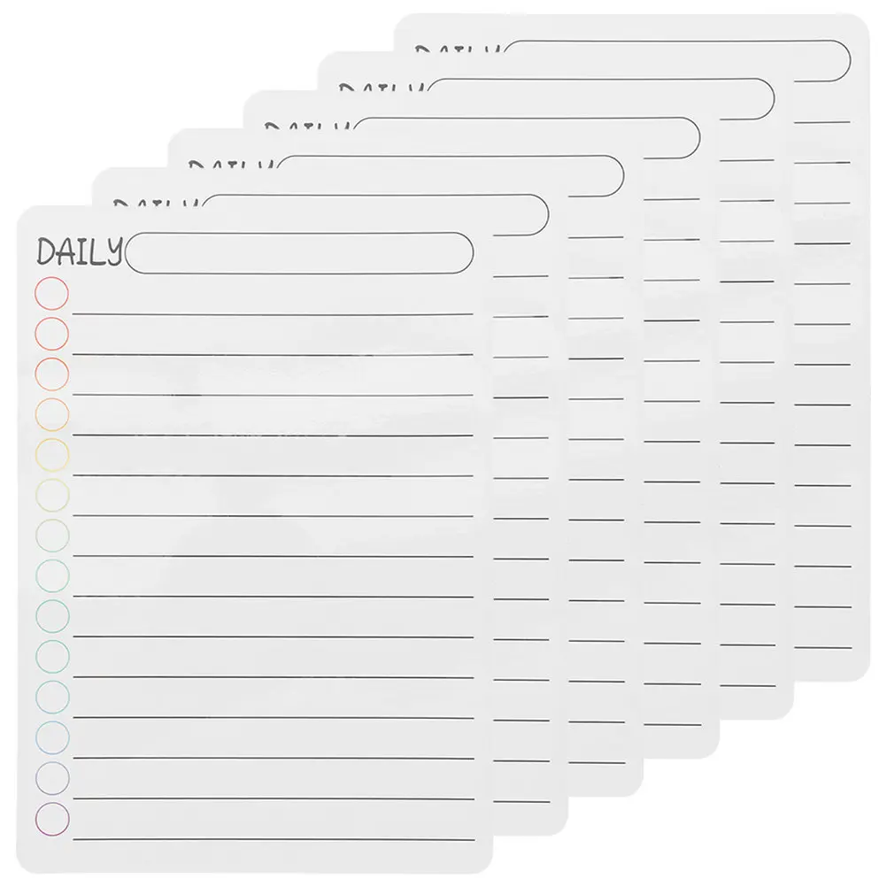 6Pcs Magnetic Daily Planner Dry Erase Whiteboard for Refrigerator Reusable Weekly Schedule Planner Board Fridge Message Board
6Pcs Magnetic Daily Planner Dry Erase Whiteboard for Refrigerator Reusable Weekly Schedule Planner Board Fridge Message Board