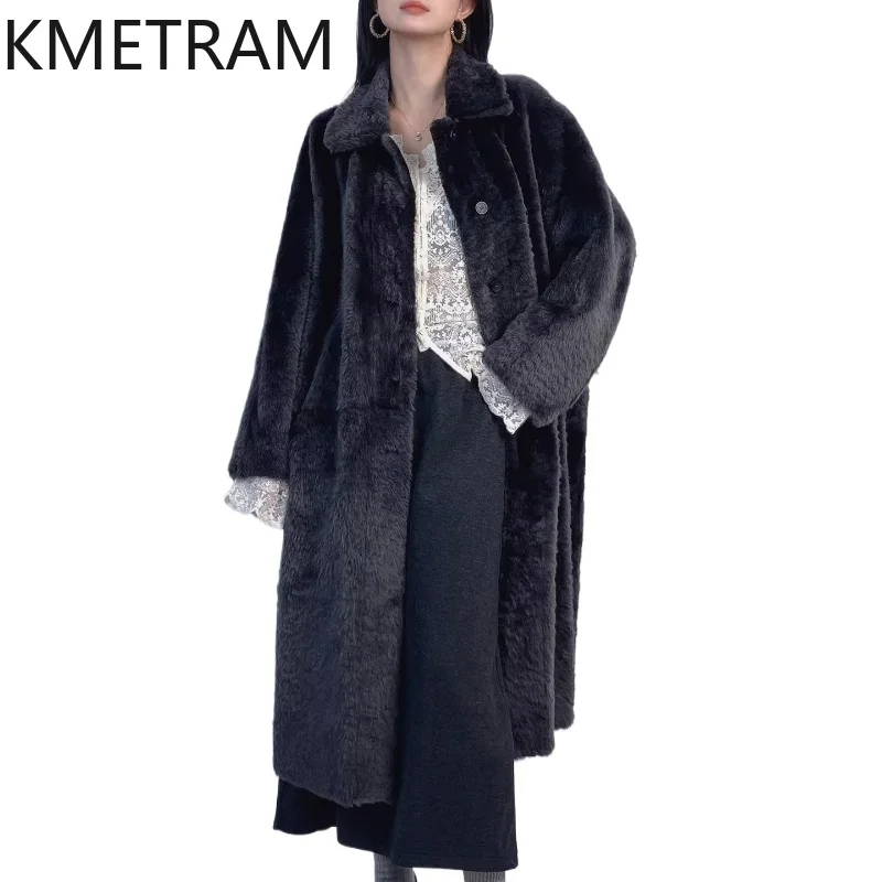 KMETRAM 100% Natural Lagon Sheepskin with Wool Attached Jacket Woman Grey Warm Long Real Fur Coat Winter Clothes 2026 Fourrure
KMETRAM 100% Natural Lagon Sheepskin with Wool Attached Jacket Woman Grey Warm Long Real Fur Coat Winter Clothes 2026 Fourrure