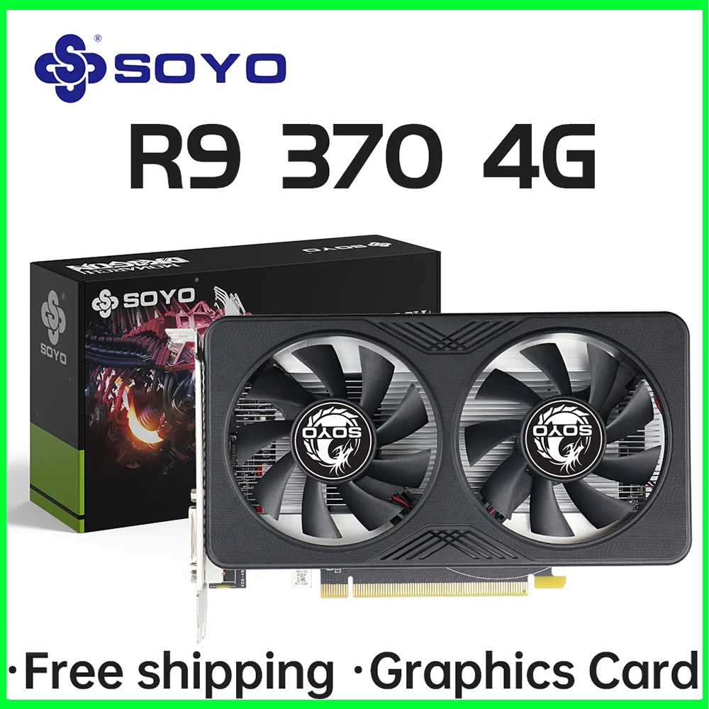 SOYO R9 370 Graphics Cards 4G DDR5 256bit HDMI compatibility+DP+DVI For Desktop Gaming Computer Components GPU Video Card
SOYO R9 370 Graphics Cards 4G DDR5 256bit HDMI compatibility+DP+DVI For Desktop Gaming Computer Components GPU Video Card