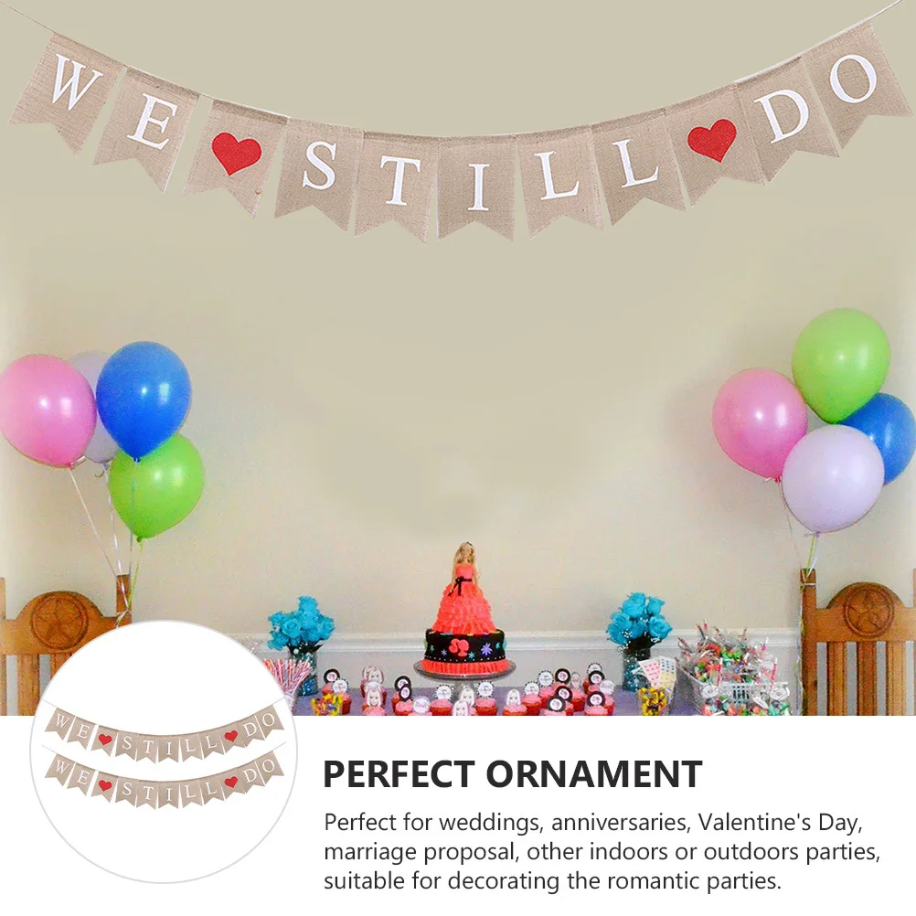 2Pcs Love Heart We Still Do Bunting Linen Rope Wedding Anniversary Party Hanging Banner Romantic Wedding Decor Supplies
2Pcs Love Heart We Still Do Bunting Linen Rope Wedding Anniversary Party Hanging Banner Romantic Wedding Decor Supplies