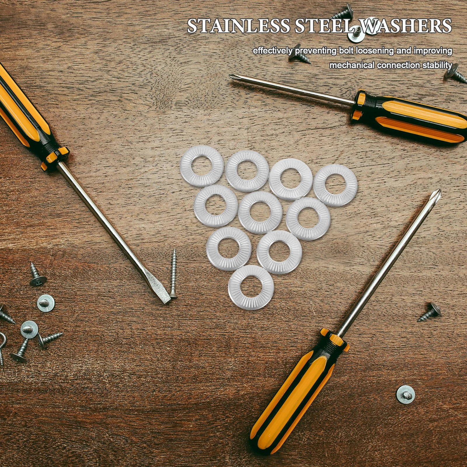 20 Pcs Anti-slip Washer Stainless Steel Spring Gaskets Metal Gasket Replacement High Accuracy Industrial Outdoor Automotive Long
20 Pcs Anti-slip Washer Stainless Steel Spring Gaskets Metal Gasket Replacement High Accuracy Industrial Outdoor Automotive Long