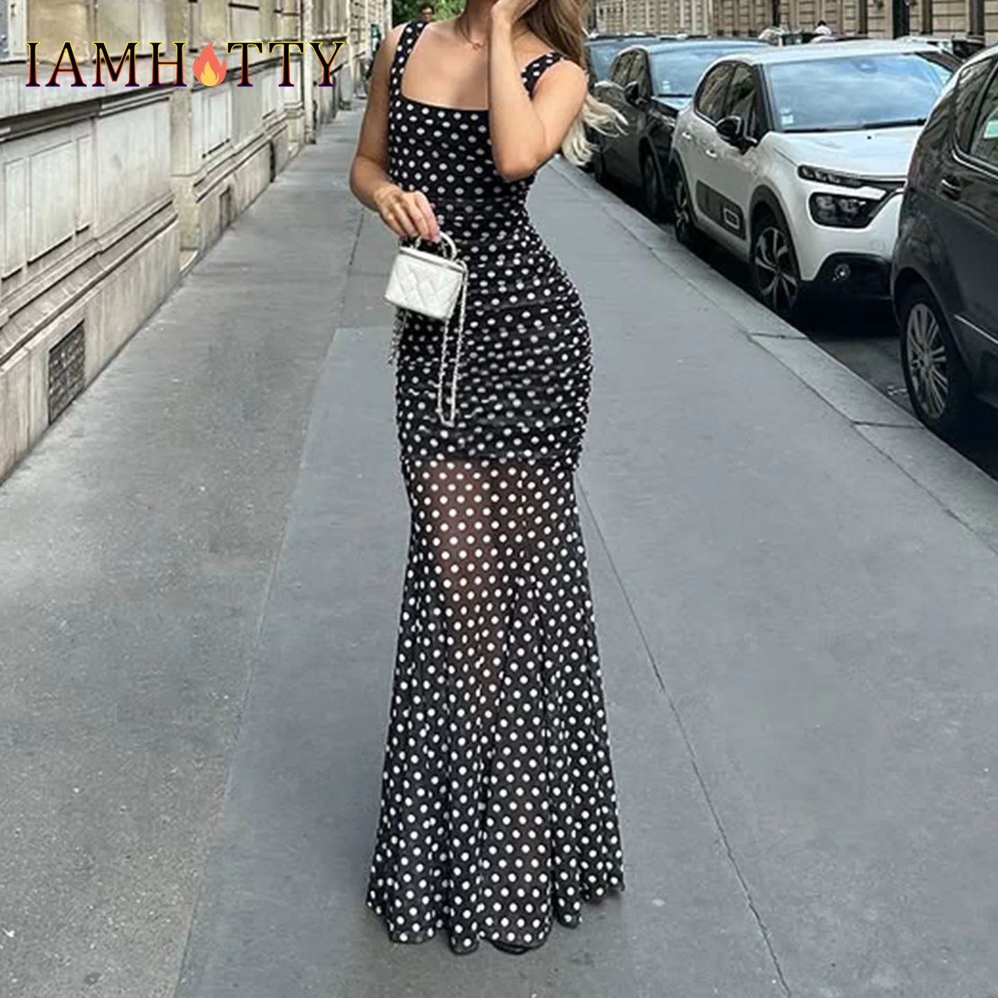 IAMHOTTY Polka Dot Mesh Patchwork Bodycon Long Dress for Party Evening High Street Slimming Tank Dresses Elegant Outfits Hotsexy
IAMHOTTY Polka Dot Mesh Patchwork Bodycon Long Dress for Party Evening High Street Slimming Tank Dresses Elegant Outfits Hotsexy