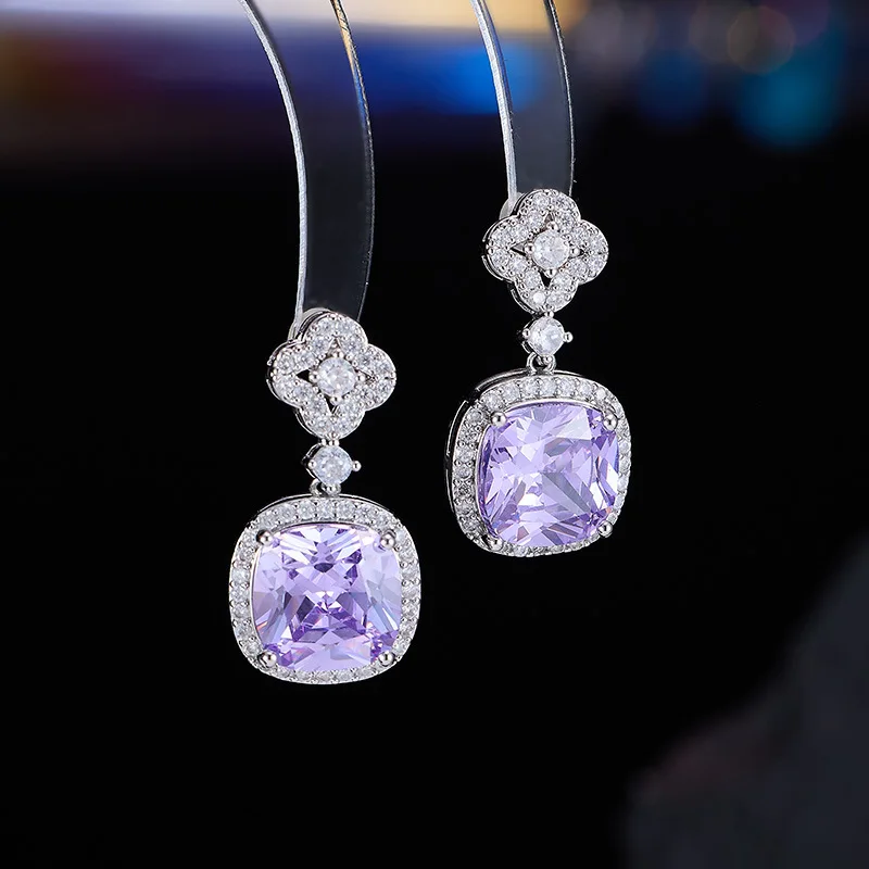 Luxury Square Zircon Flower Earrings S925 Sterling Silver Needle Ear Jewelry Women Girl Prom Jewelry LYX074
Luxury Square Zircon Flower Earrings S925 Sterling Silver Needle Ear Jewelry Women Girl Prom Jewelry LYX074