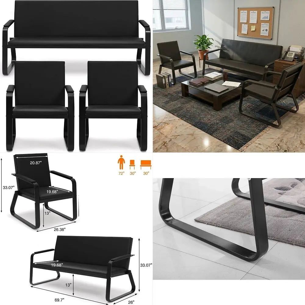 Waiting Room Chair with Armrest PU Leather Office Furniture Bench Office Guest Seating Lobby Conference Reception Chairs for Ai
Waiting Room Chair with Armrest PU Leather Office Furniture Bench Office Guest Seating Lobby Conference Reception Chairs for Ai