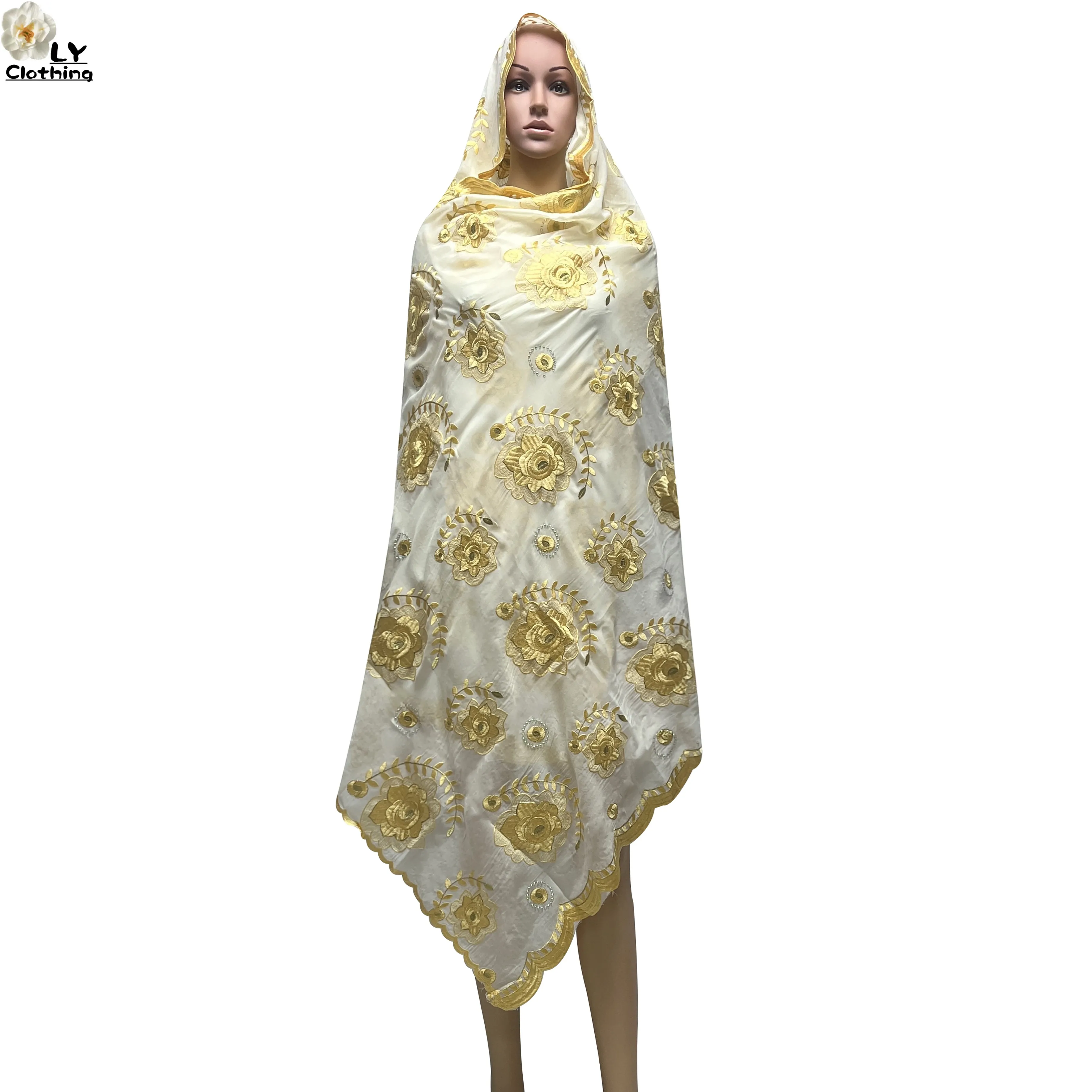 2025 Latest African Women Scarf 100% Cotton Muslim Dubai Femme Scarf Fashion Embroidery Design Big Scarf for Shawls 200*105 cm
2025 Latest African Women Scarf 100% Cotton Muslim Dubai Femme Scarf Fashion Embroidery Design Big Scarf for Shawls 200*105 cm
