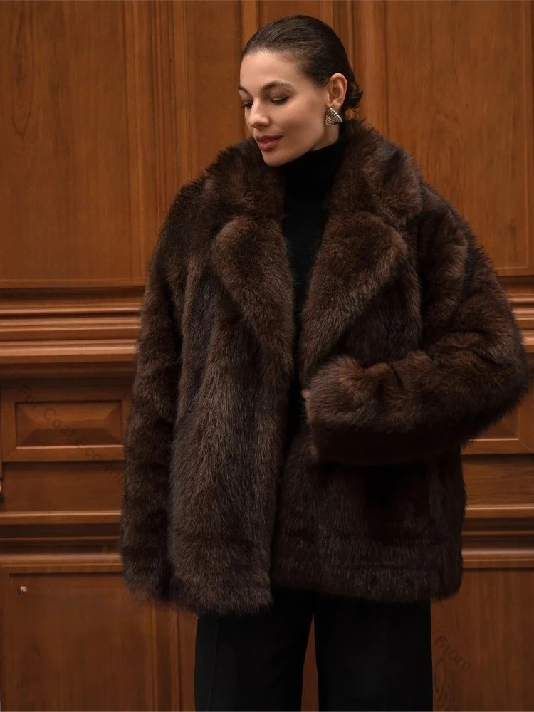 Fur Coat Eco-friendly New Street Style Plush Coat Women with Thick Warm Cold Autumn Winter Fur Fluffy Dyed Fox Fur Jacket Autumn
Fur Coat Eco-friendly New Street Style Plush Coat Women with Thick Warm Cold Autumn Winter Fur Fluffy Dyed Fox Fur Jacket Autumn