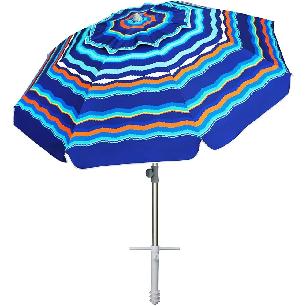 7ft Heavy Duty High Wind Beach Umbrella Parasols with sand anchor & Tilt Sun Shelter, UV 50+ Protection Outdoor Sunshade Umbrel
7ft Heavy Duty High Wind Beach Umbrella Parasols with sand anchor & Tilt Sun Shelter, UV 50+ Protection Outdoor Sunshade Umbrel