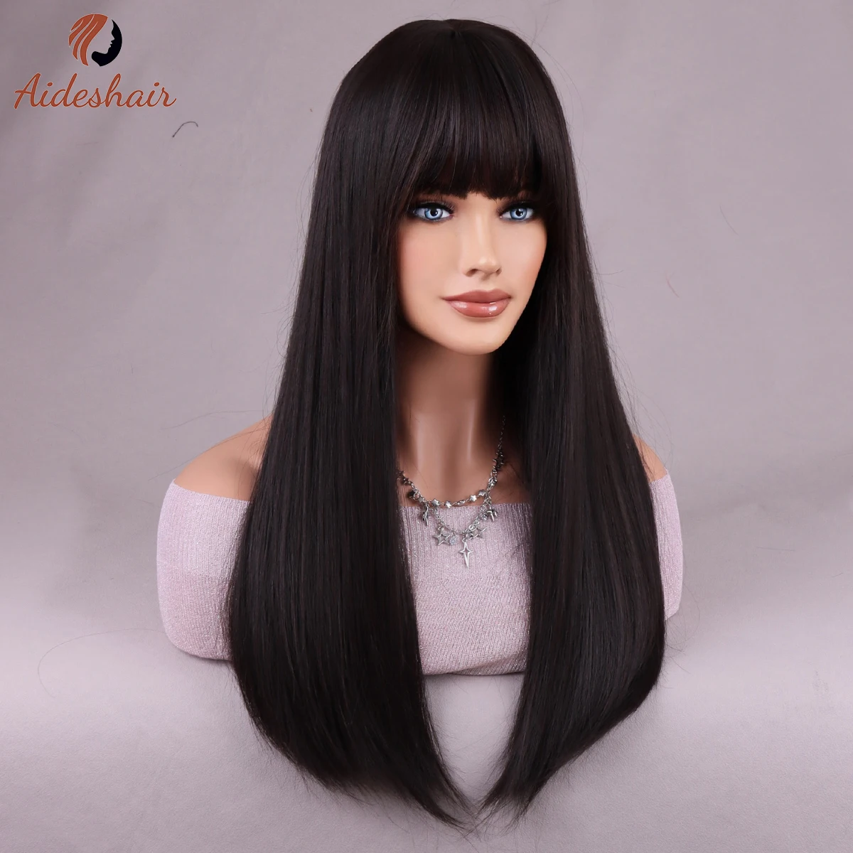 Темно-коричневый парик на всю голову с полной челкой для женщин, длинные прямые синтетические парики для ежедневного использования на вечеринке
Темно-коричневый парик на всю голову с полной челкой для женщин, длинные прямые синтетические парики для ежедневного использования на вечеринке