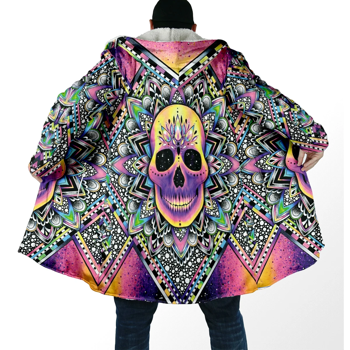 Winter Fashion Men's cloak Psychedelic Elephant Trippy 3D Printed Thick Fleece Hooded Cloak Unisex Casual Warm Cape Coat BB99
Winter Fashion Men's cloak Psychedelic Elephant Trippy 3D Printed Thick Fleece Hooded Cloak Unisex Casual Warm Cape Coat BB99