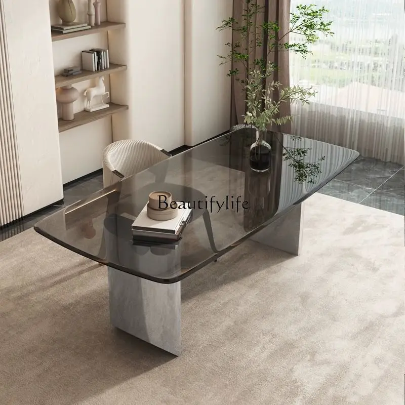 Minimalist Floating Dining Table for Home Use, Italian Style Tempered Glass Dining Table, Simple and High-End for Large
Minimalist Floating Dining Table for Home Use, Italian Style Tempered Glass Dining Table, Simple and High-End for Large