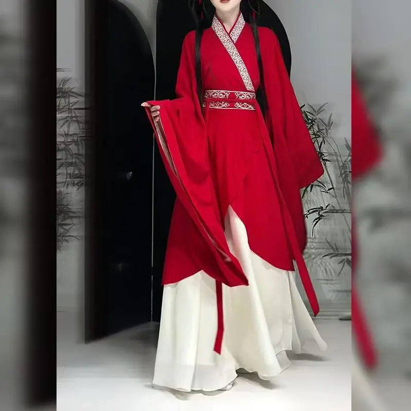 Ancient Traditional Chinese Hanfu Costume Kimono Long Sleeves Weijin Dynasty Style Inspired Fashion Women's Chinese Clothing
Ancient Traditional Chinese Hanfu Costume Kimono Long Sleeves Weijin Dynasty Style Inspired Fashion Women's Chinese Clothing