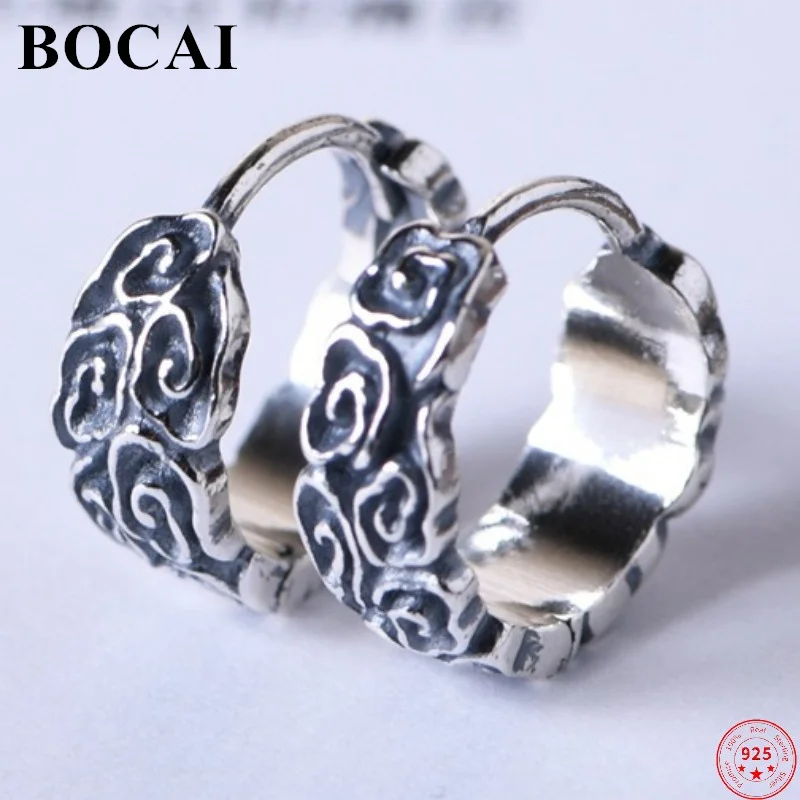Женские серебряные серьги BOCAI S925, Новые Модные Винтажные серьги-клипсы с рисунком благоприятного облака, ювелирные изделия
Женские серебряные серьги BOCAI S925, Новые Модные Винтажные серьги-клипсы с рисунком благоприятного облака, ювелирные изделия