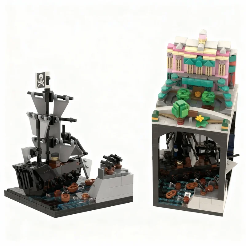 770pcs MOC Pirates Caribbean 2 0 Disneieny The Model Building Blocks Construction Toy Christmas Gifts DIY Creative Idea Assemble
770pcs MOC Pirates Caribbean 2 0 Disneieny The Model Building Blocks Construction Toy Christmas Gifts DIY Creative Idea Assemble