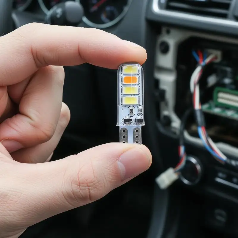 Strobe LED T10 Car Lights Dual Colors Silicone Lamp for Interior Flashing Safety
Strobe LED T10 Car Lights Dual Colors Silicone Lamp for Interior Flashing Safety