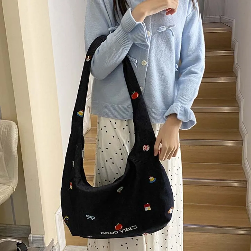 Canvas Denim Embroidered Tote Bag Bow Large Capacity Japanese StyleShoulder Pouch Polyester Letter Sewn Women Messenger Bag
Canvas Denim Embroidered Tote Bag Bow Large Capacity Japanese StyleShoulder Pouch Polyester Letter Sewn Women Messenger Bag