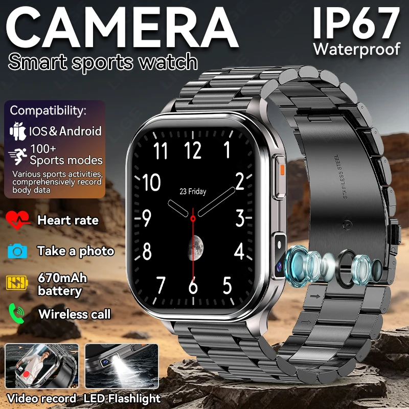 Men Smart Watch 2026 New Camera Photos Record Video Health Monitor Waterproof BT Call Recording Sports Fitness Smart Watch Women
Men Smart Watch 2026 New Camera Photos Record Video Health Monitor Waterproof BT Call Recording Sports Fitness Smart Watch Women