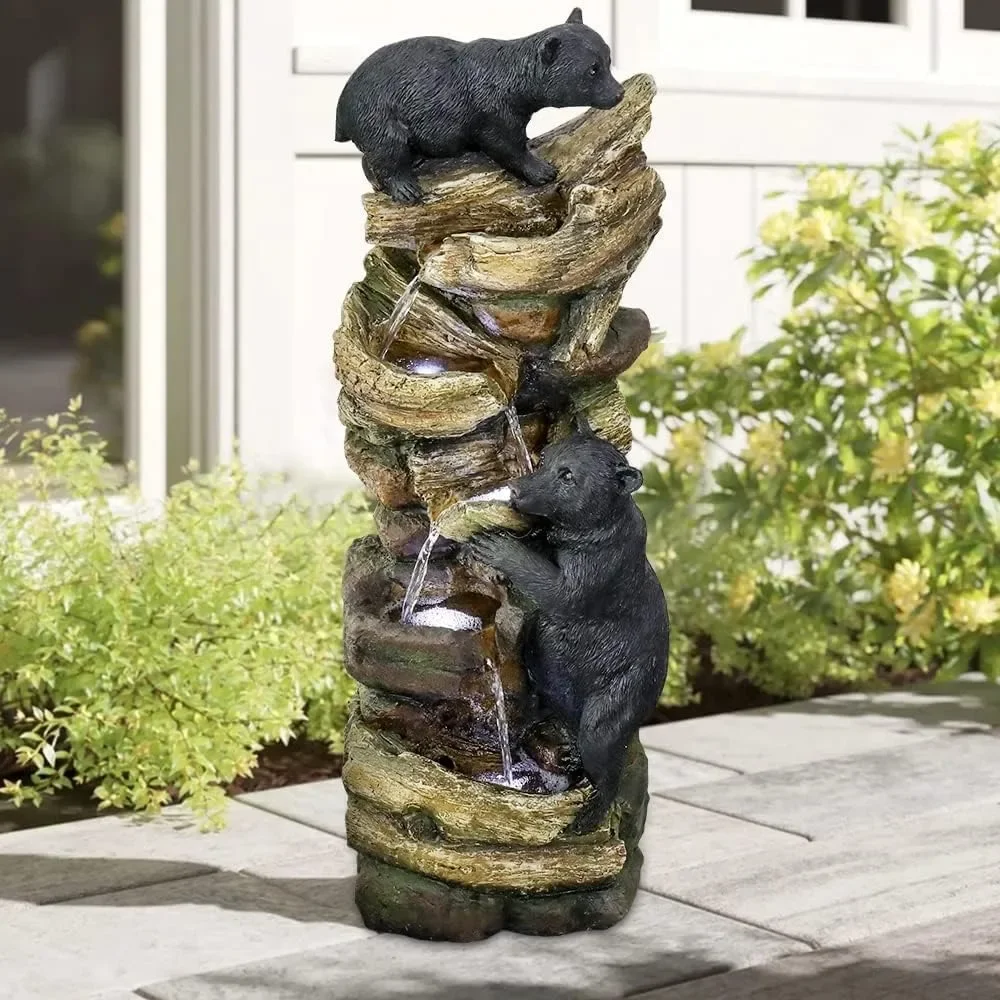 Bears Climbing Tree Resin Fountain with LED Lights for Garden Patio, 39.3 Inch Outdoor Garden Water Fountain
Bears Climbing Tree Resin Fountain with LED Lights for Garden Patio, 39.3 Inch Outdoor Garden Water Fountain