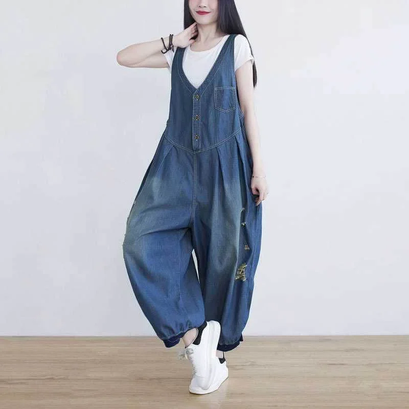 Denim Jumpsuits for Women Oversized Overalls Cross Pants One Piece Outfits Loose Casual Korean Fashion High Waist Pants Z491
Denim Jumpsuits for Women Oversized Overalls Cross Pants One Piece Outfits Loose Casual Korean Fashion High Waist Pants Z491