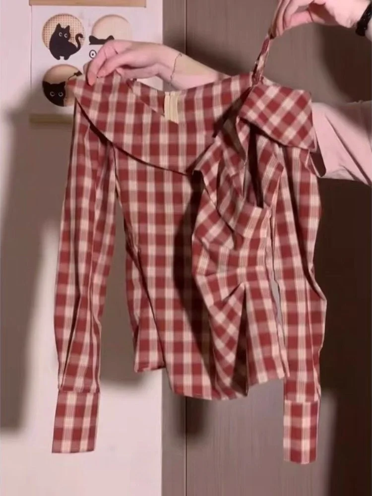 Женская рубашка Slim Fit с V-образным вырезом и открытыми плечами, с длинными рукавами, в корейском стиле, из полиэфирного волокна, повседневная, весенняя коллекция
Женская рубашка Slim Fit с V-образным вырезом и открытыми плечами, с длинными рукавами, в корейском стиле, из полиэфирного волокна, повседневная, весенняя коллекция