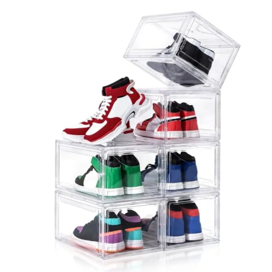 Acrylic Shoe BoxesClear Plastic Stackable Sneaker Box Shoe Containers Shoe Display Case Sneaker Storage Fits Up to Size 15
Acrylic Shoe BoxesClear Plastic Stackable Sneaker Box Shoe Containers Shoe Display Case Sneaker Storage Fits Up to Size 15