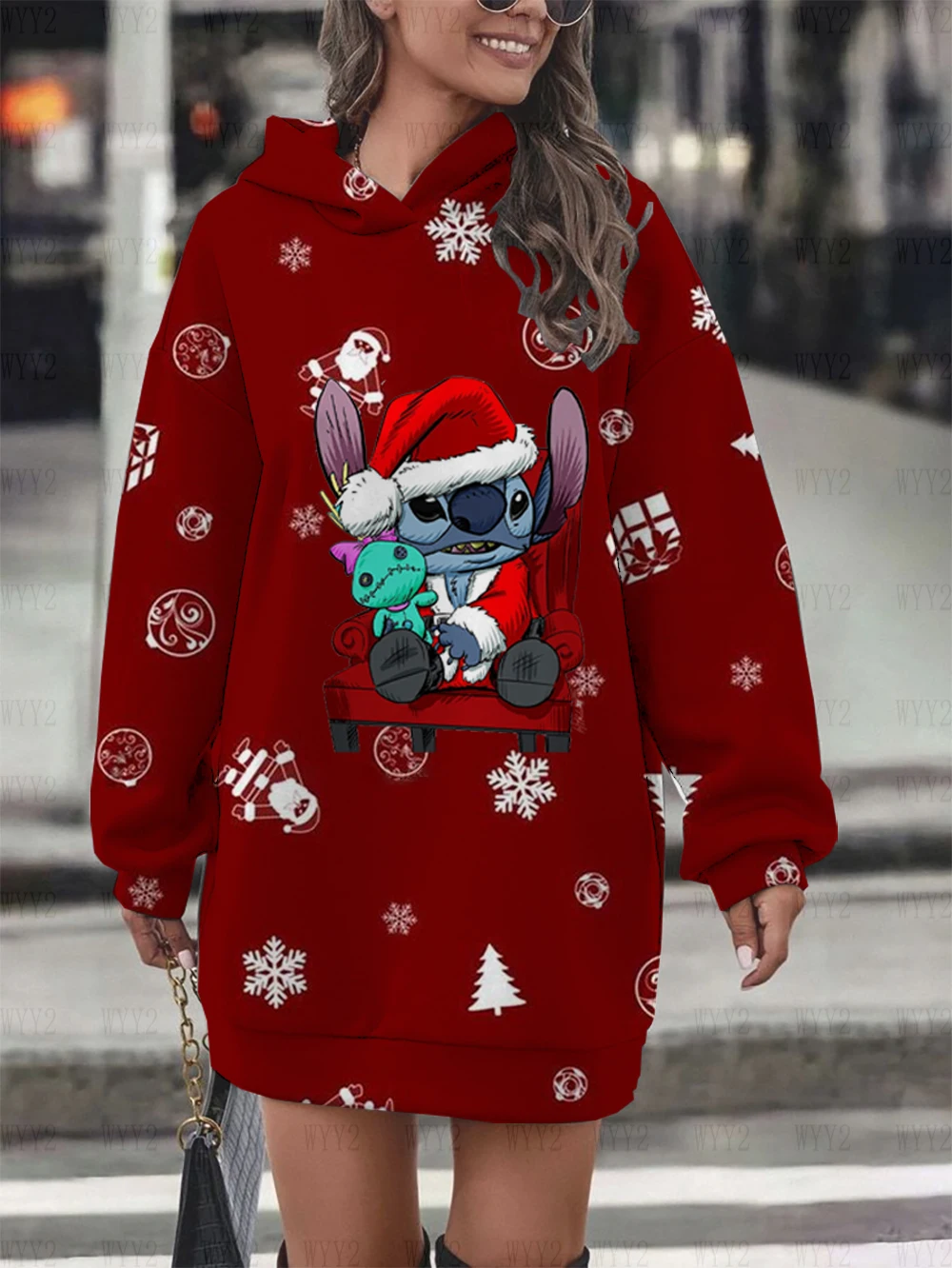 Women's hot-selling comfortable versatile hoodie skirt Christmas series Disney Stitch print autumn and winter hooded skirt
Women's hot-selling comfortable versatile hoodie skirt Christmas series Disney Stitch print autumn and winter hooded skirt