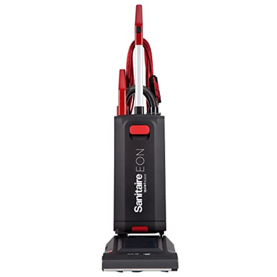 Commercial upright vacuum for office use, durable plastic body in black with quiet operation and deep-cleaning suction
Commercial upright vacuum for office use, durable plastic body in black with quiet operation and deep-cleaning suction