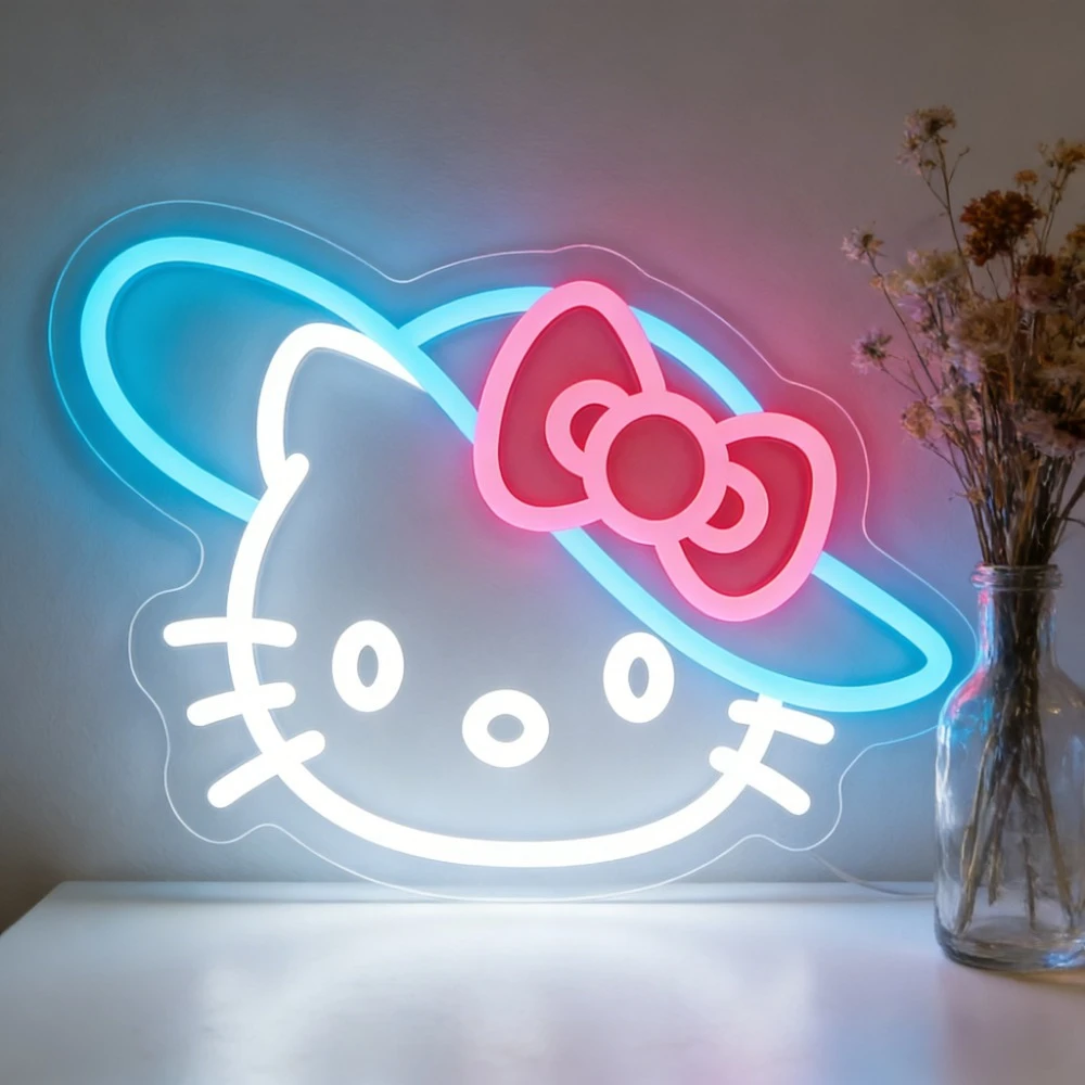 Неоновая вывеска Hello Kitty с бантом, светодиодная, с регулировкой яркости, для спальни, гостиной, игровой комнаты, кафе, бара, декора на День святого Валентина, свадьбу, вечеринку
Неоновая вывеска Hello Kitty с бантом, светодиодная, с регулировкой яркости, для спальни, гостиной, игровой комнаты, кафе, бара, декора на День святого Валентина, свадьбу, вечеринку