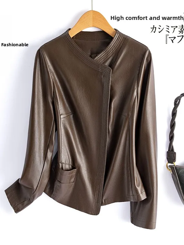 Ning Genuine Leather Jacket Women's Short Black Korean Style Slim Fit Large Size 2026 Spring New Lamb Skin Small Jacket
Ning Genuine Leather Jacket Women's Short Black Korean Style Slim Fit Large Size 2026 Spring New Lamb Skin Small Jacket