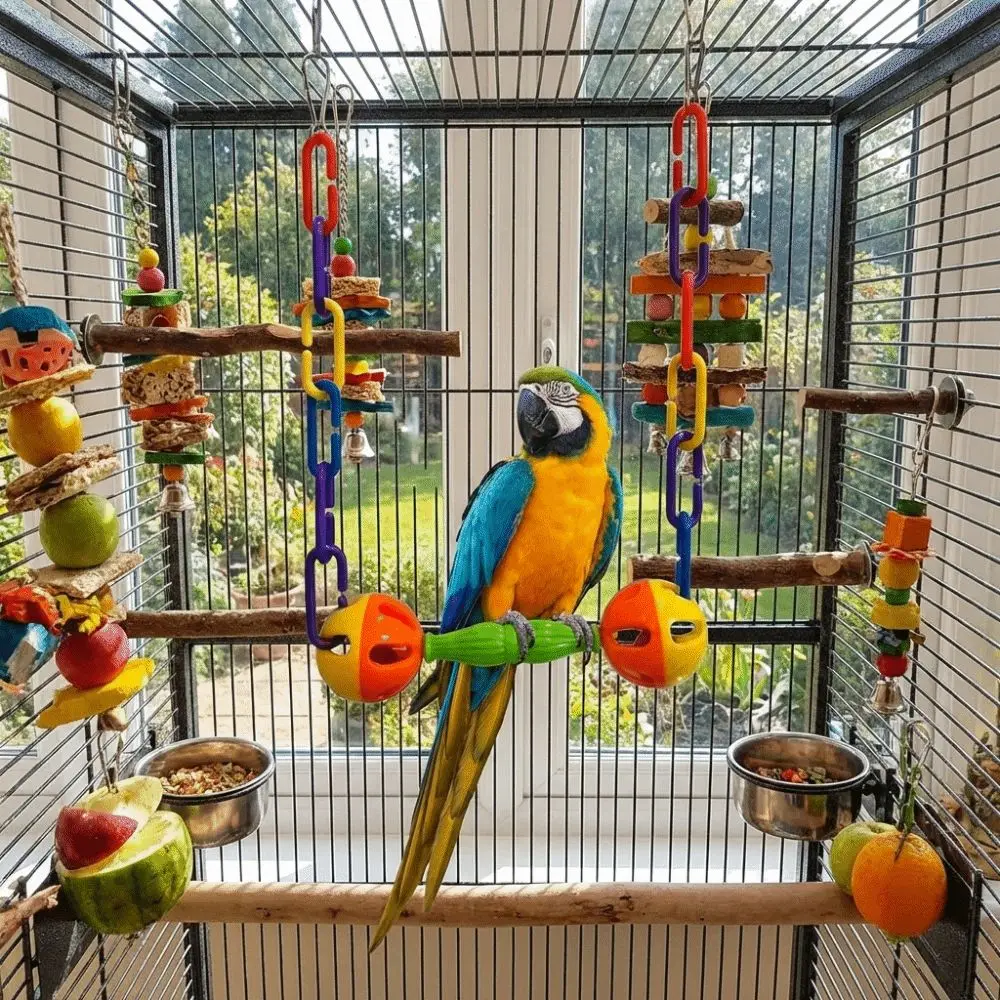 Colorful Bird Hanging Swing with Hooks with Bells Swing Stand Wear-Resistant Plastic Bird Interactive Swing Interactive Play
Colorful Bird Hanging Swing with Hooks with Bells Swing Stand Wear-Resistant Plastic Bird Interactive Swing Interactive Play