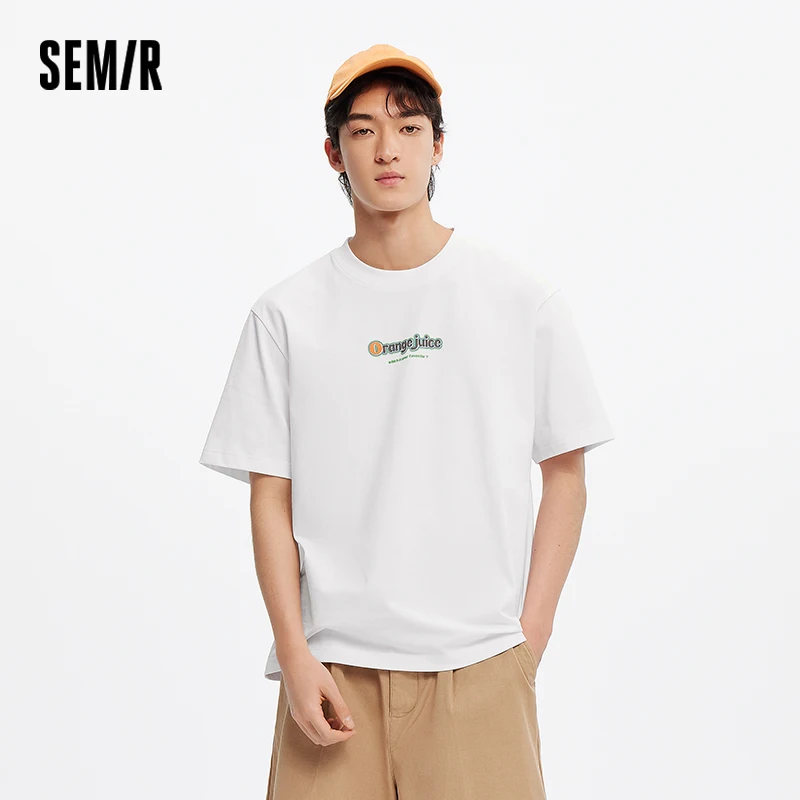 Semir Short Sleeve T-Shirt Men Cotton Base Layer 2025 New Summer T-Shirt White Knit Top Loose and Trendy for Daily Outfits
Semir Short Sleeve T-Shirt Men Cotton Base Layer 2025 New Summer T-Shirt White Knit Top Loose and Trendy for Daily Outfits