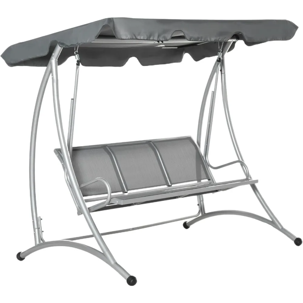 3-Seat Outdoor Porch Swing Chair, Patio Swing Glider with Adjustable Canopy, Breathable Seat, and Steel Frame for Garden, Pools
3-Seat Outdoor Porch Swing Chair, Patio Swing Glider with Adjustable Canopy, Breathable Seat, and Steel Frame for Garden, Pools